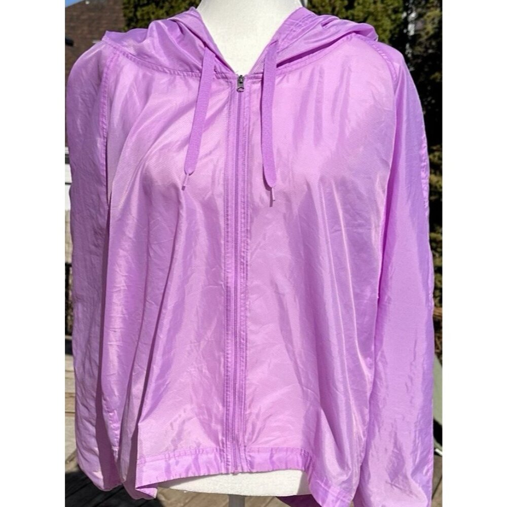 C9 by Champion Windbreaker Jacket Women's Plus 1X Violet Hi-Lo Hem Active Sporty